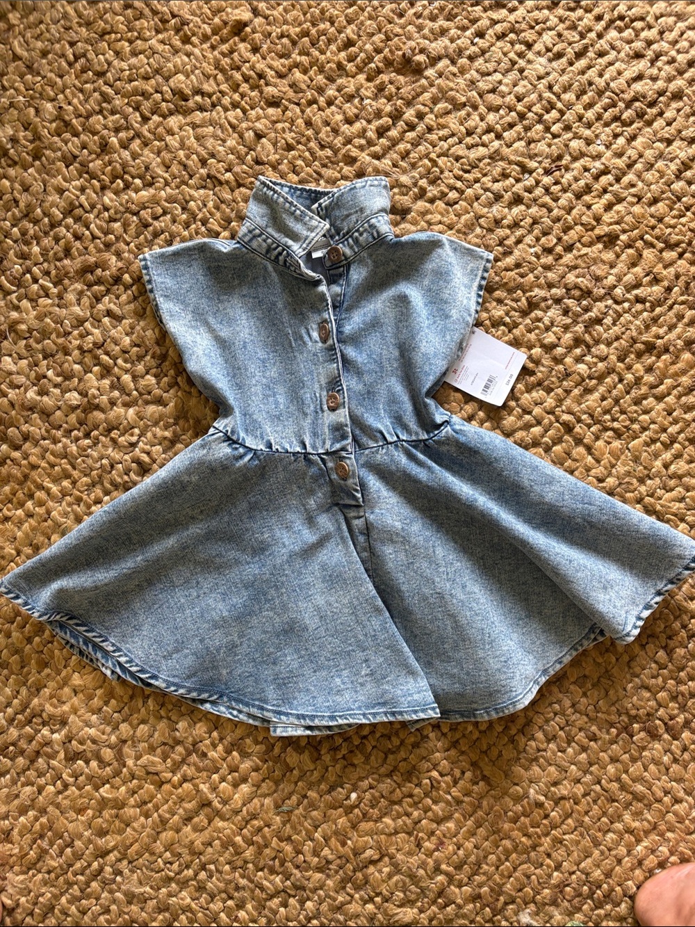 3T Denim Button-Front Girls' Dress